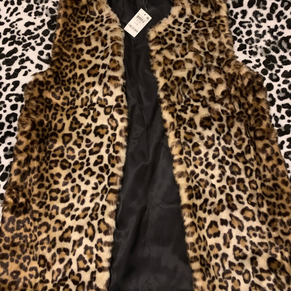 INC (Wild Faux Fur Vest)